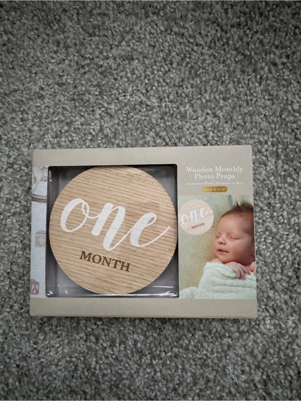 ✨Kate & Milo- Wooden Monthly Photo Prop- Natural Wood✨